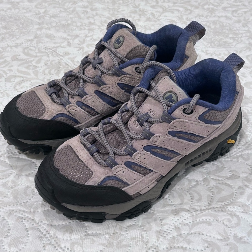 Merrell Moab 2 Vent Shoes Women’s Sz 7 Hiking Trail Vibram J06018 Gray Purple